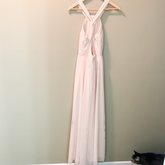 Little Mistress Light Dusty Pink Floral Maxi Dress - Picture 8 of 13